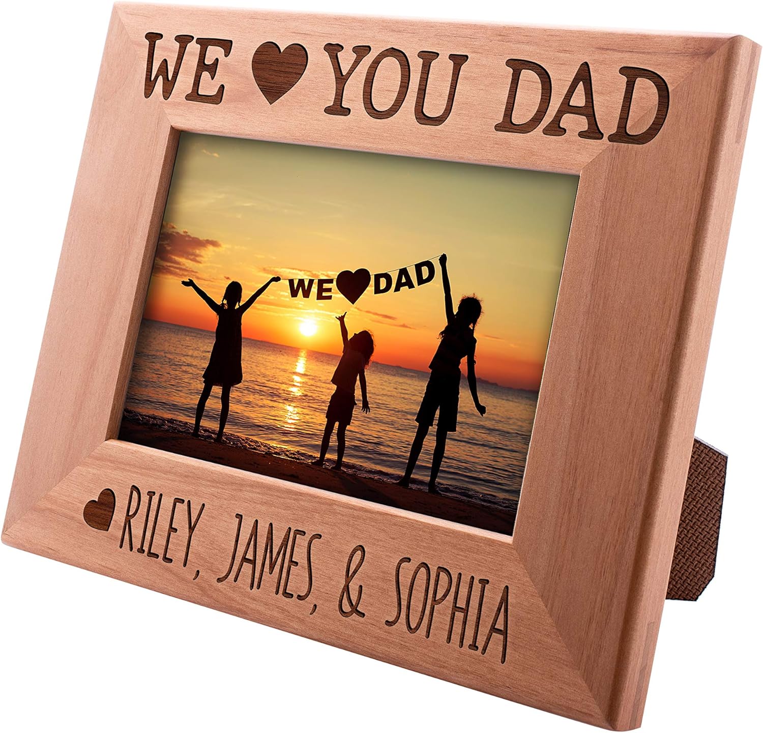 Engraved Wood Photo Frame