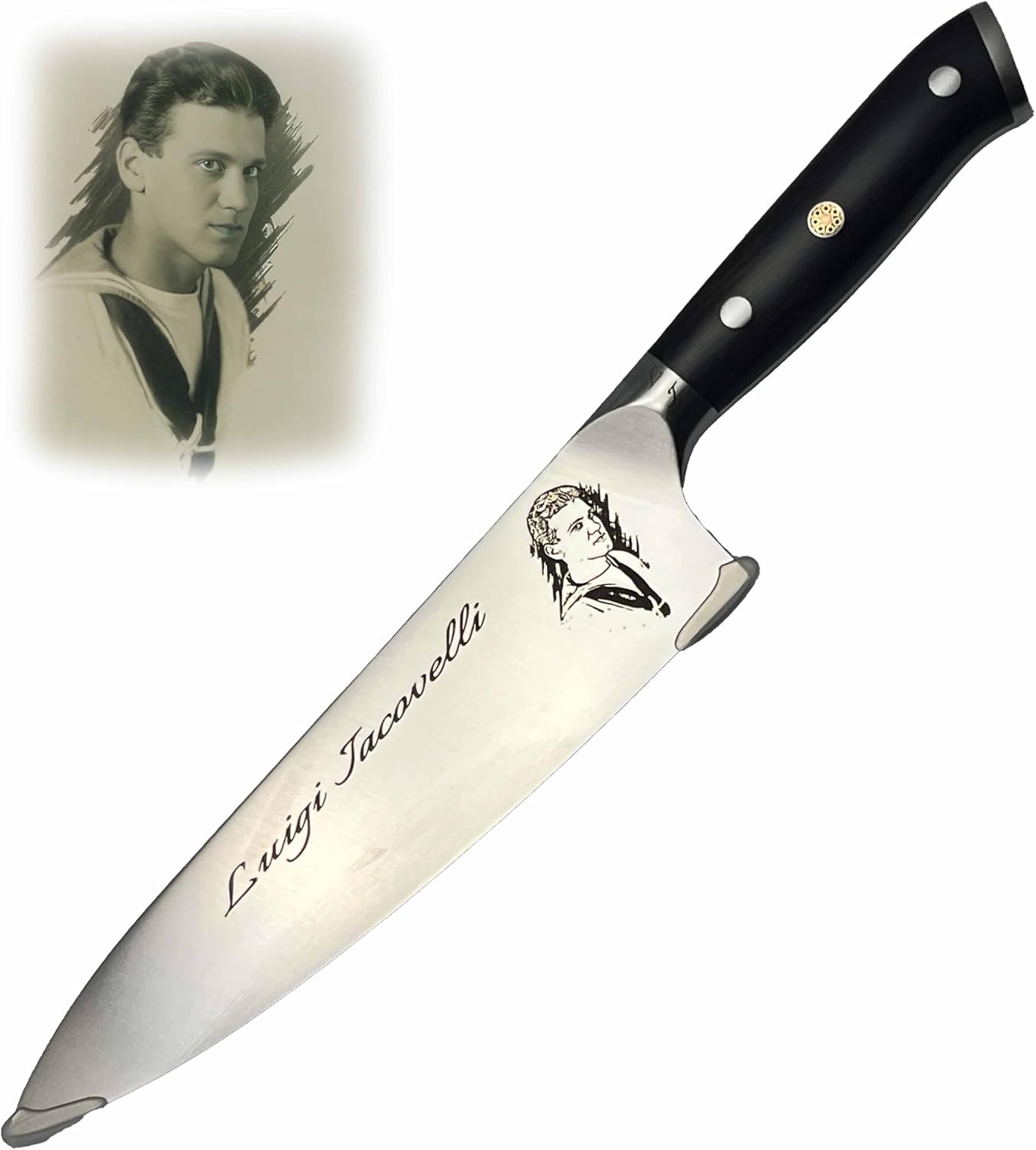 Custom Photo-Engraved Chef Knife